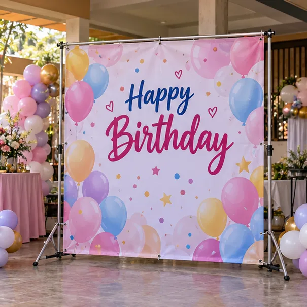 Birthday and debut backdrop tarpaulin: sizes, layout and what to include
